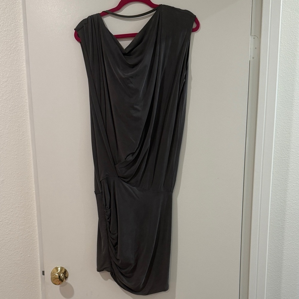 All Saints Charcoal Asymmetrical Dress